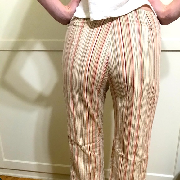 Vintage striped kick-flare cropped pants - Picture 1 of 4